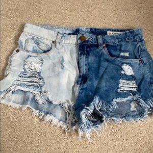 BLANKNYC two tone wedge shorts